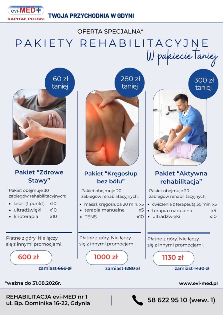 pakiety rehabilitacyjne w evi-MED